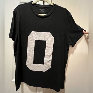 Unisex black graphic t